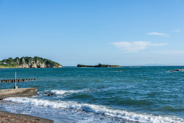 Fototapeta premium 神奈川県葉山町の海岸風景