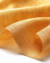Golden fabric draped in curves