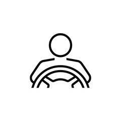 Person driving a car icon