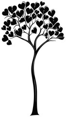 Silhuoette of paulownia tree element