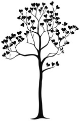Paulownia tree silhouette drawing