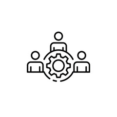 Teamwork and collaboration with a central gear mechanism