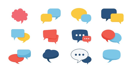 Colorful Speech Bubbles Collection