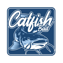 Catfish Bait Logo Vector Design