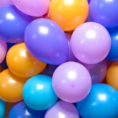 Colorful balloons in a vibrant pile