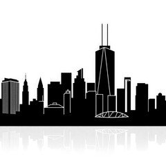 Obraz premium new York city skyline with transparent background PNG and JPEG image 