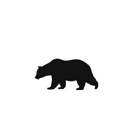 Fototapeta premium silhouette of a bear sign with transparent background PNG and JPEG image