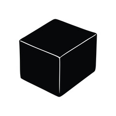 blue cube isolated on white