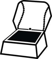 black box with jewelry