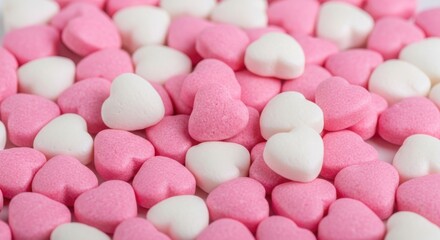 Close-up of Pink and White Heart- Shaped Candies candy
