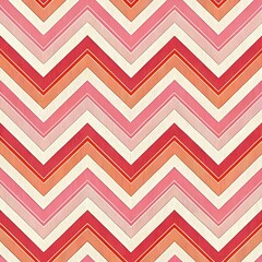 "Seamless pink and red zigzag chevron pattern, bold and geometric."