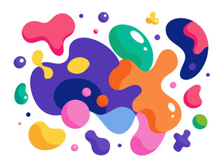 Vibrant Abstract Color Splash Vector Illustration