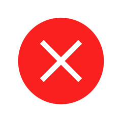 Obraz premium Illustration of a red cross mark icon