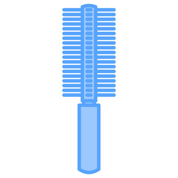 recommend clip art: Hair Brush-Blue Outline Icon