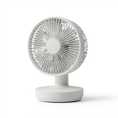 clean white desk fan with a minimalist design generative ai