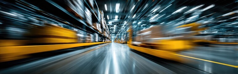 Fast-moving vehicles in a warehouse