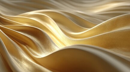 Obraz premium Soft, flowing golden fabric with subtle light reflections