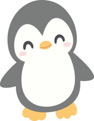 happy Adorable cartoon penguin character art