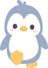 Adorable cartoon penguin character art