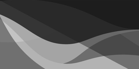 Elegant abstract design featuring monochrome wavy fine lines intertwined against a white and black background. vector