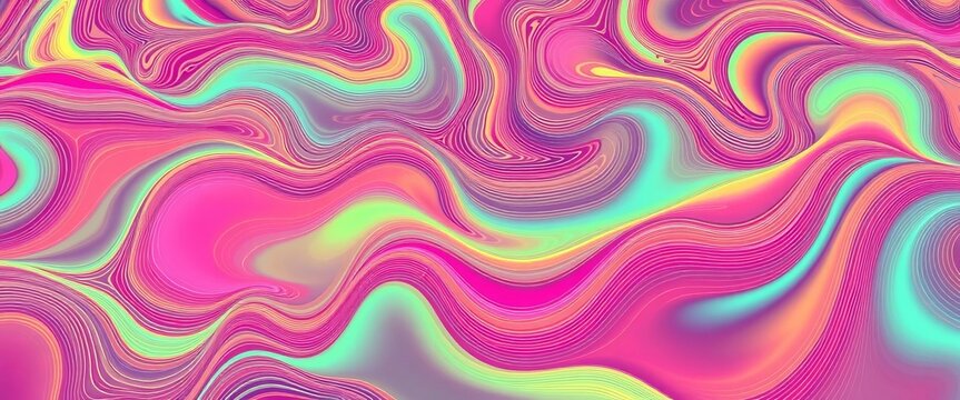 Fluid, undulating lines create a hypnotic optical illusion of seamless movement,  geometric,  minimalist