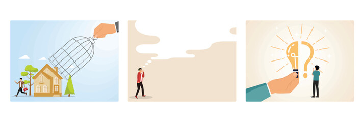 Government hand unlock. Imagination or creativity. Business problem, idea.