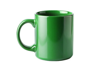 Green color Coffee Mug Mockup  Isolated on white background