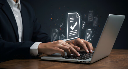 document, management, laptop clean simple clear high quality detailed closeup studio natural light copy space minimal modern stock photo for web for print background design template concept idea profe