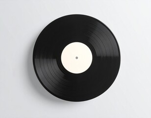 Obraz premium Minimalist Flat Lay Vinyl Record Disk Album for Music Player