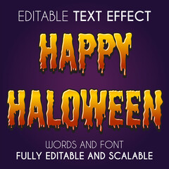 Halloween Dripping Text Effect for Promotional Banner or Poster
