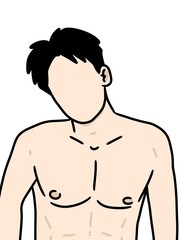 Fototapeta premium cute boy on a white background