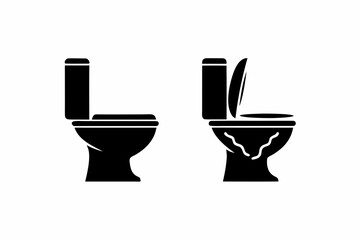 Toilet silhouette vector illustration