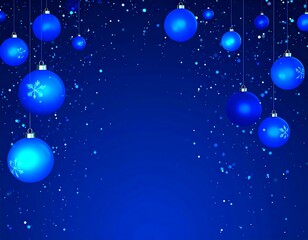 Christmas balls, dark blue background
