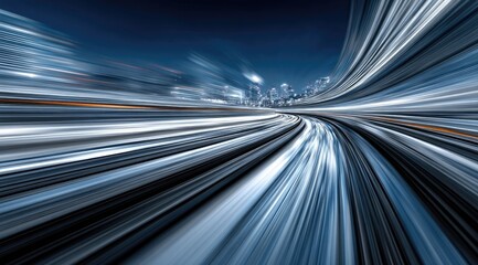 Night cityscape blurred motion streaks