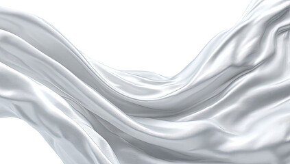 Obraz premium Flowing white fabric drapes in elegant folds