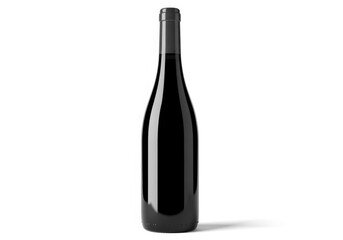 Red wine bottle isolated on white background