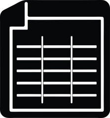 spreadsheet vector icon.