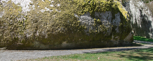 Landscape scene at penha park, guimaraes city, portugal