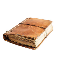 Obraz premium Aged leather-bound book, slightly angled
