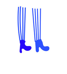 Boots illustration doodle fashion shoes design illustration.