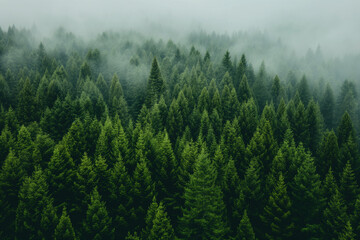 forest in fog