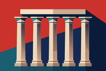 Fototapeta premium greek column capital types doric ionic corinth.eps