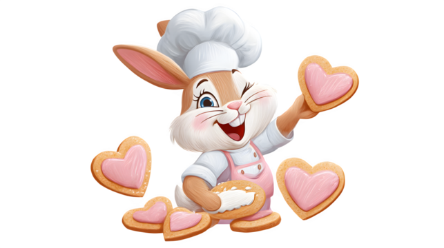 easter bunny with eggs - Powered by Adobe