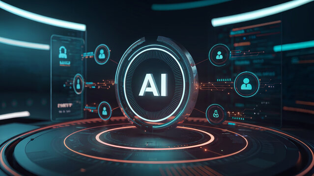 AI Technology and Network Connections artificial intelligence - Powered by Adobe