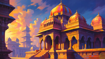 Clean City Road with Pink Flowers and Roundabouts