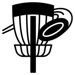 Disk Golf Black Fill Icon