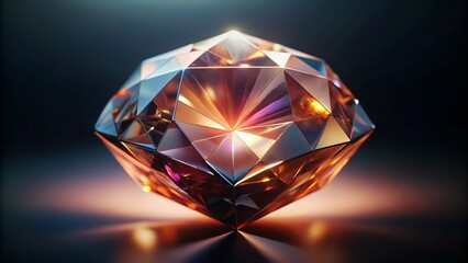 Faceted Gemstone with Brilliant Light