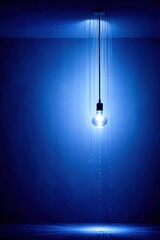 Hanging light, blue tones