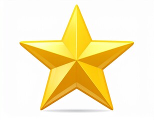 star / rate icon 3d rendering isolated on white background cartoon plastic style icon