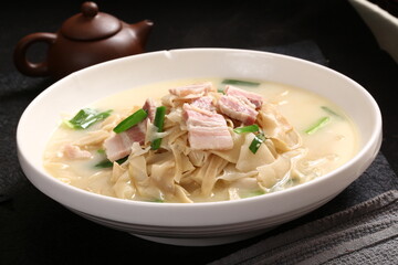 Chinese cuisine, Cantonese cuisine, salted meat and bamboo shoots